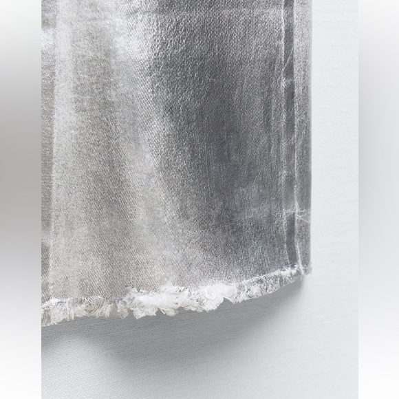 Zara ZW FITTED METALLIC DRESS. Silver. Size XS. New with Tags. - Picture 8 of 8